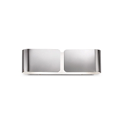 Luminaire mural CLIP AP2 SMALL ARGENTO à 2 flammes E27 IP20, chrome 
