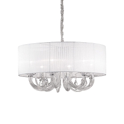 Luminaire à suspension SWAN SP6 6 flammes E14 IP20, blanche 