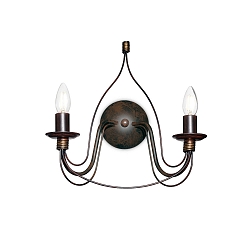 Luminaire mural CORTE AP2 � 2 flammes E14 IP20, rouille 