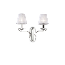 Wall luminaire PEGASO AP2, 2 flames, E14, white