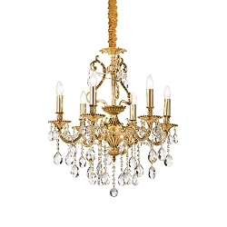 Lustre GIOCONDA SP6 6 flammes E14 IP20, or 