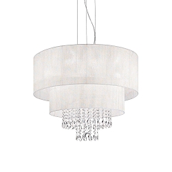 Luminaire à suspension OPERA SP6 6 flammes E27 IP20, blanche 