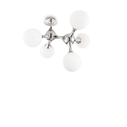Luminaire de plafond NODI BIANCO PL5 5 flammes E14 IP20, chrome