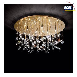 Ceiling luminaire MOONLIGHT PL15, 15 flames, G9, 40W, gold