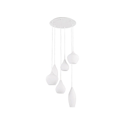 Luminaire � suspension SOFT SP6 6 flammes E14 IP20, blanche gradable