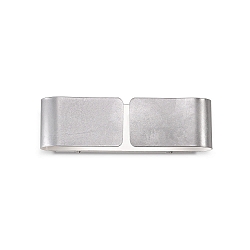 Luminaire mural CLIP AP2 SMALL ARGENTO à 2 flammes E27 IP20, noir 