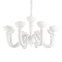 Luminaire à suspension BON BON 8 flammes E14 IP20, blanche