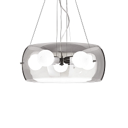 Luminaire à suspension AUDI-10 SP5 5 flammes E27 IP20, chrome, couleurs fumée