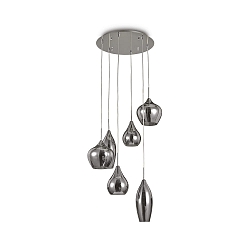 Luminaire � suspension SOFT SP6 6 flammes E14 IP20, blanche gradable