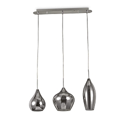 Luminaire � suspension SOFT SP3 3 flammes E14 IP20, scintillant, couleurs fum�e gradable