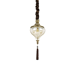Luminaire à suspension HAREM SP1 à 1 flamme E27 IP20, laiton antique