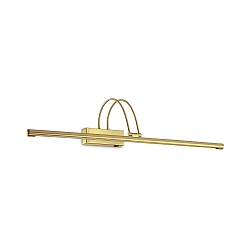 Luminaire de miroir BOW pivotant, avec interrupteur IP20, laiton bross�