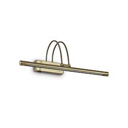Luminaire de miroir BOW AP66 pivotant, avec interrupteur IP20, laiton antique 