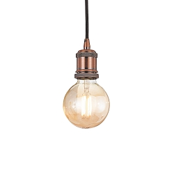 Luminaire à suspension FRIDA E27 IP20, cuivre antique, noir 