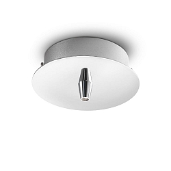 Canop�e ROUND STANDARD � 10CM 1 voie, rond, chrome, brillant