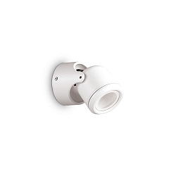Luminaire mural d’extérieur XENO AP1 à 1 flamme, pivotant GU10 IP44, transparent, blanc mat