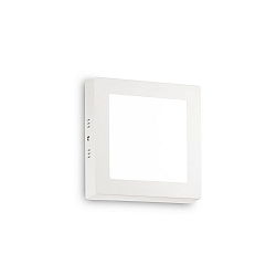 Applique et plafonnier UNIVERSAL SQUARE carr� IP20, blanche 