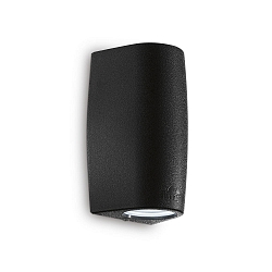 Outdoor wall luminaire KEOPE AP2, Up/Down, IP55, incl. 2x GU10 3.5W 4000K, resin / acrylic, black