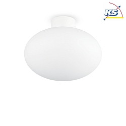 Outdoor ceiling luminaire CLIO, IP44, E27, without cover, aluminium, white