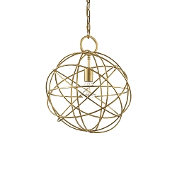Luminaire à suspension KONSE à 1 flamme E27 IP20, or, satiné