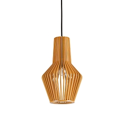 Luminaire à suspension CITRUS-1 inclinable E27 IP20, bois, noir 