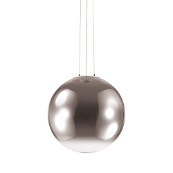 Pendant luminaire MAPA D50, Ø 50cm, E27 max. 60W, nuanced chrome glass, clear