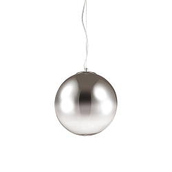Pendant luminaire MAPA D40, Ø 40cm, E27 max. 60W, nuanced chrome glass, clear