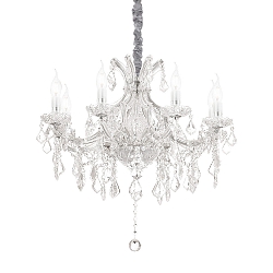 Lustre NAPOLEON 8 flammes E14 IP20, or