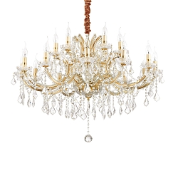 Lustre NAPOLEON 8 flammes E14 IP20, or
