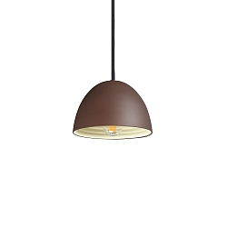 Luminaire à suspension FOLK Ø 18CM à 1 flamme E27 IP20, mat, marron café gradable