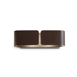Wall luminaire CLIP SMALL, 2 flames, width 44cm, 2x E27 (exkl.), corten