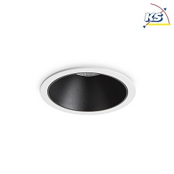 Recessed LED luminaire GAME ROUND, IP20, 11W 3000K 850lm 36, white / black reflector