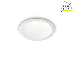 Recessed LED luminaire GAME ROUND, IP20, 11W 3000K 850lm 36, white / white reflector