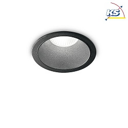 Recessed LED luminaire GAME ROUND, IP20, 11W 3000K 850lm 36, black / black reflector