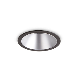 Plafonnier encastr� GAME TRIM ROUND 85MM rond, rigide, UGR < 19, on/off IP40/IP20, noir, argent 