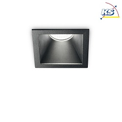 Recessed LED luminaire GAME SQUARE, IP20, 11W 3000K 850lm 36, black / black reflector