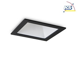 Recessed LED luminaire GAME SQUARE, IP20, 11W 3000K 850lm 36, black / white reflector