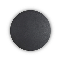 LED wall luminaire COVER ROUND, Ø 20cm, 11W 3000K 1100lm, indirect, black / opal