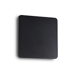 Luminaire mural COVER SQUARE indirect IP20, opale, noir , revêtement en poudre