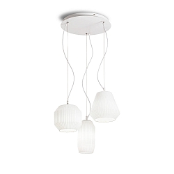 Luminaire à suspension ORIGAMI 3 flammes E27 IP20, blanche