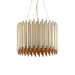 Pendant luminaire PAN, 5 flames, Ø 47cm, E27, adjustable height