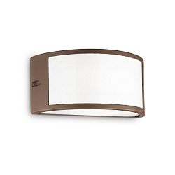 Luminaire mural d’extérieur REX-1 E27 IP44, blanche, marron café