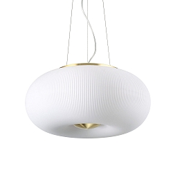 Luminaire à suspension ARIZONA 3 flammes GX53 IP20, blanche, laiton satiné