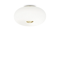 Luminaire de plafond ARIZONA 5 flammes GX53 IP20, blanche, laiton satin�