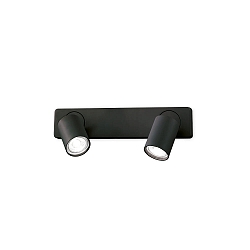 Applique et plafonnier RUDY � 2 flammes, pivotant, rotatif GU10 IP20, blanche, rev�tement en poudre