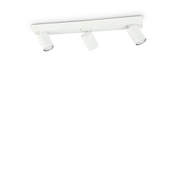Applique et plafonnier RUDY 3 flammes, pivotant, rotatif GU10 IP20, blanche, rev�tement en poudre