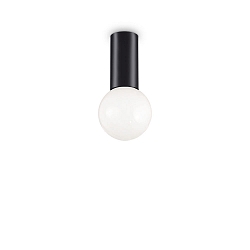 Ceiling luminaire PETIT, incl. E27 globe Ø9.5cm 8W 3000K, black