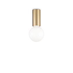 Ceiling luminaire PETIT, incl. E27 globe Ø9.5cm 8W 3000K, brushed brass