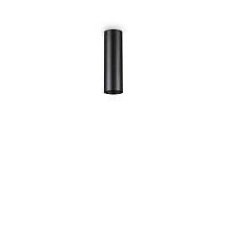 Luminaire de plafond LOOK PL1 H20 cylindrique, on/off GU10 IP20, noir mat 