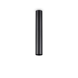 Luminaire de plafond LOOK PL1 H40 cylindrique, on/off GU10 IP20, noir mat 